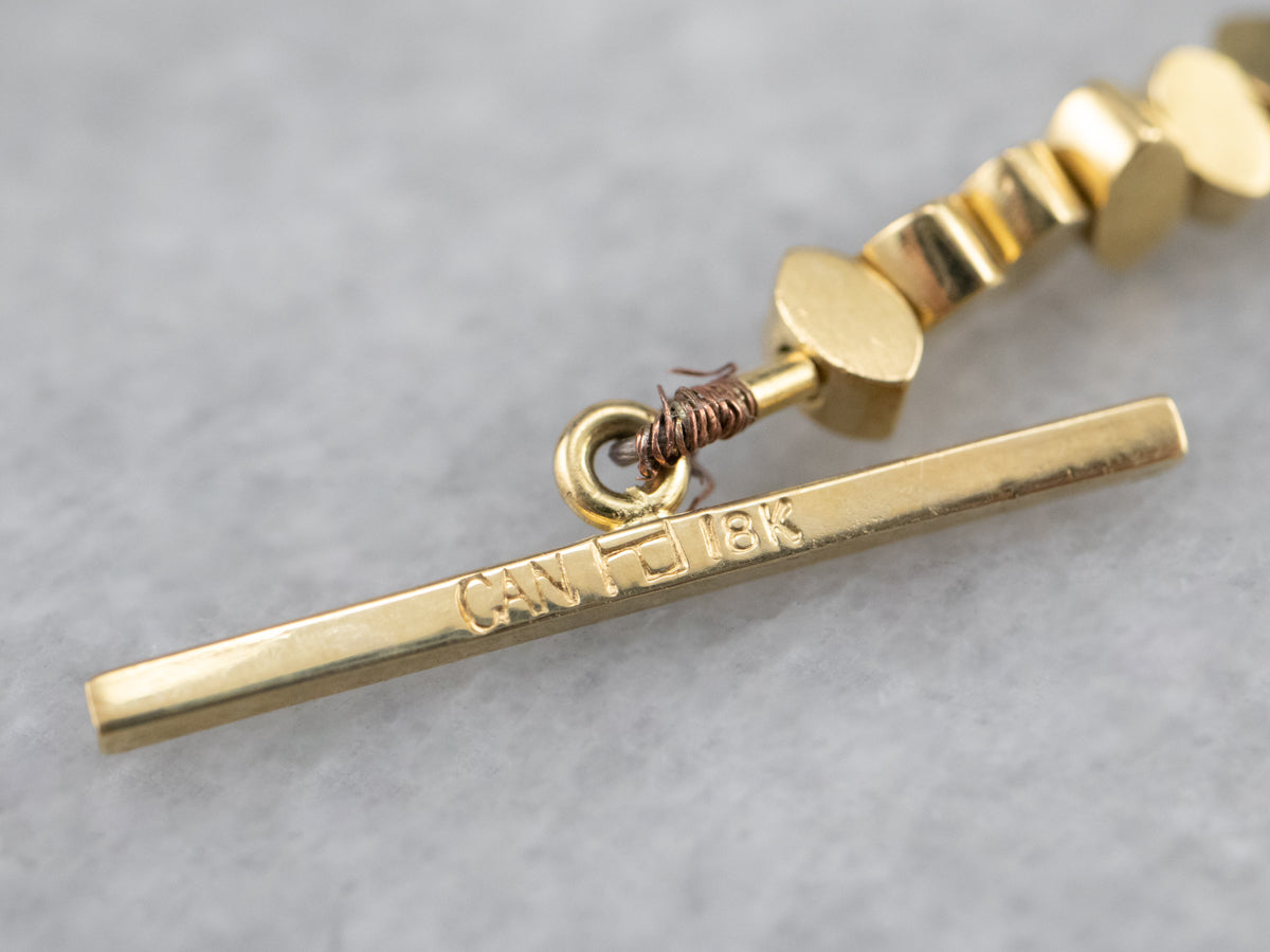 18K Gold Beaded Bracelet