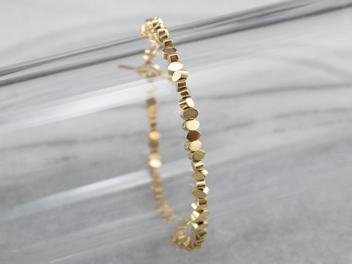 18K Gold Beaded Bracelet