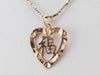 Chinese Symbol Gold Heart Pendant