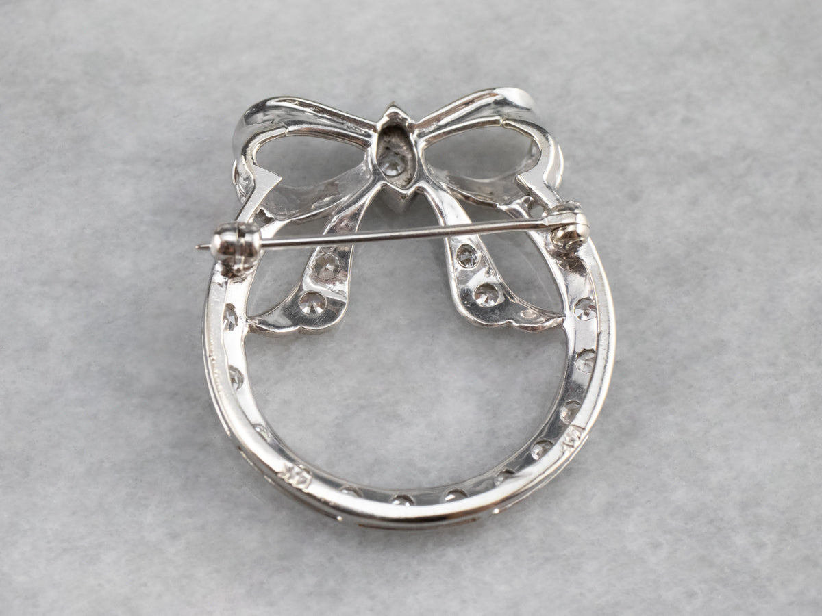 Retro Era Diamond Circle Pin