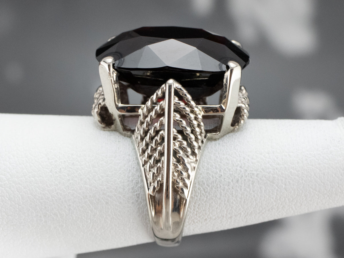 Bold Garnet Gold Cocktail Ring