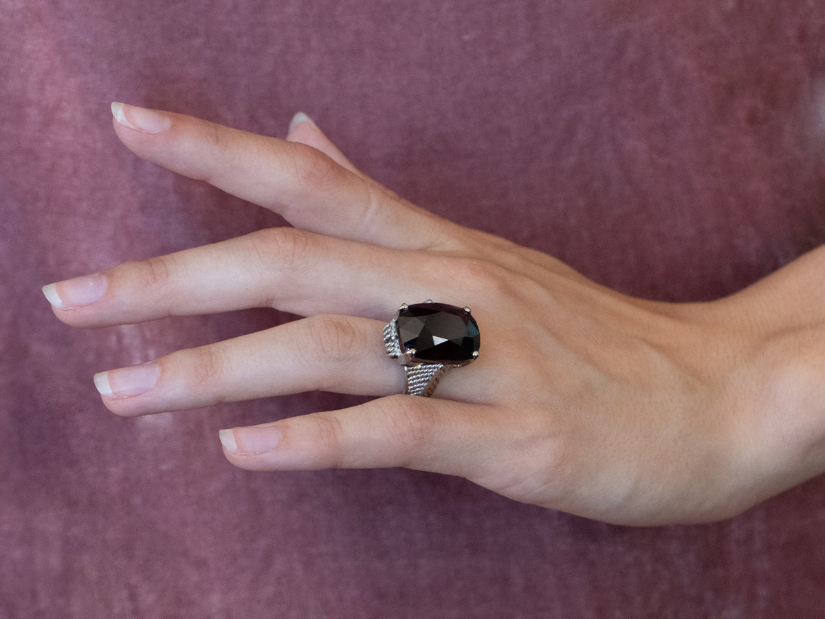 Bold Garnet Gold Cocktail Ring