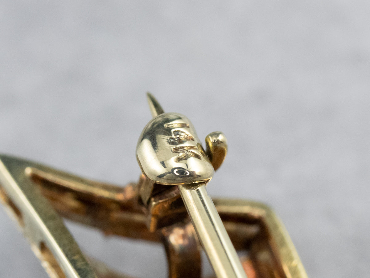 Art Deco Diamond Filigree Brooch