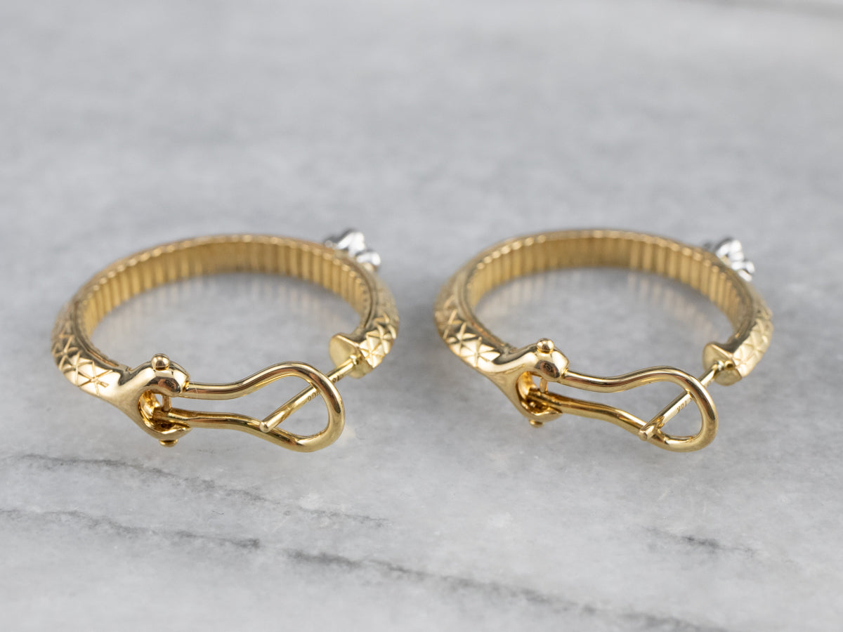 Pendientes de aro de oro y diamantes de alta gama