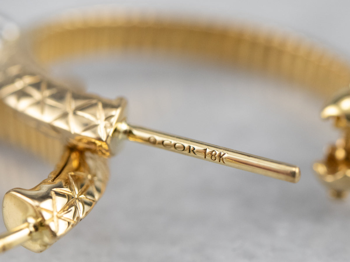 Pendientes de aro de oro y diamantes de alta gama