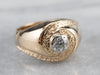 Unisex Old Mine Cut Diamond Ring