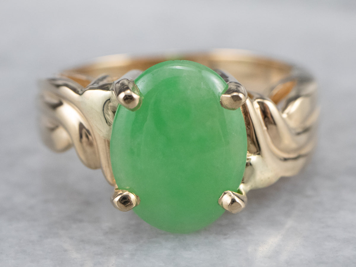 Vintage Dyed Jade Cocktail Ring