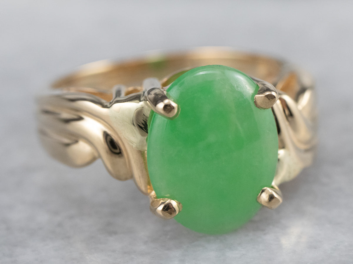 Vintage Dyed Jade Cocktail Ring