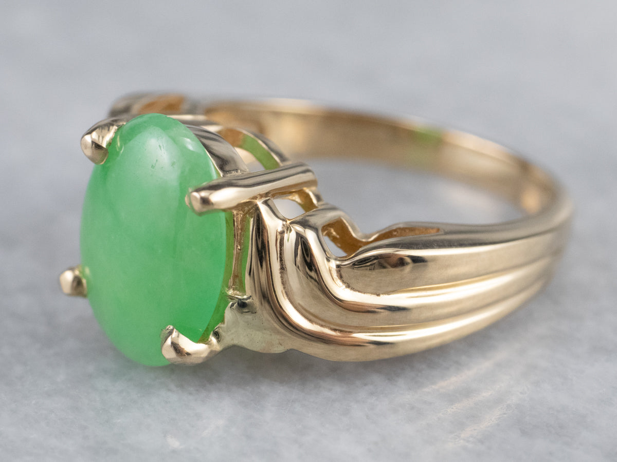 Vintage Dyed Jade Cocktail Ring