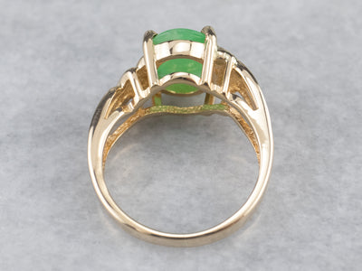 Vintage Dyed Jade Cocktail Ring