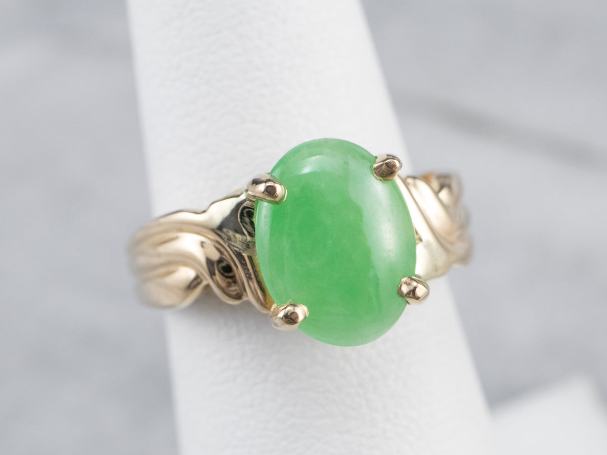 Vintage Dyed Jade Cocktail Ring
