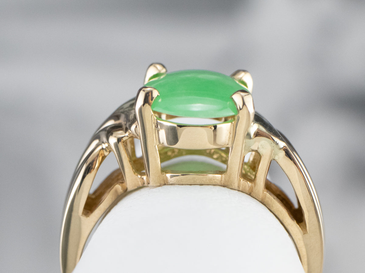 Vintage Dyed Jade Cocktail Ring