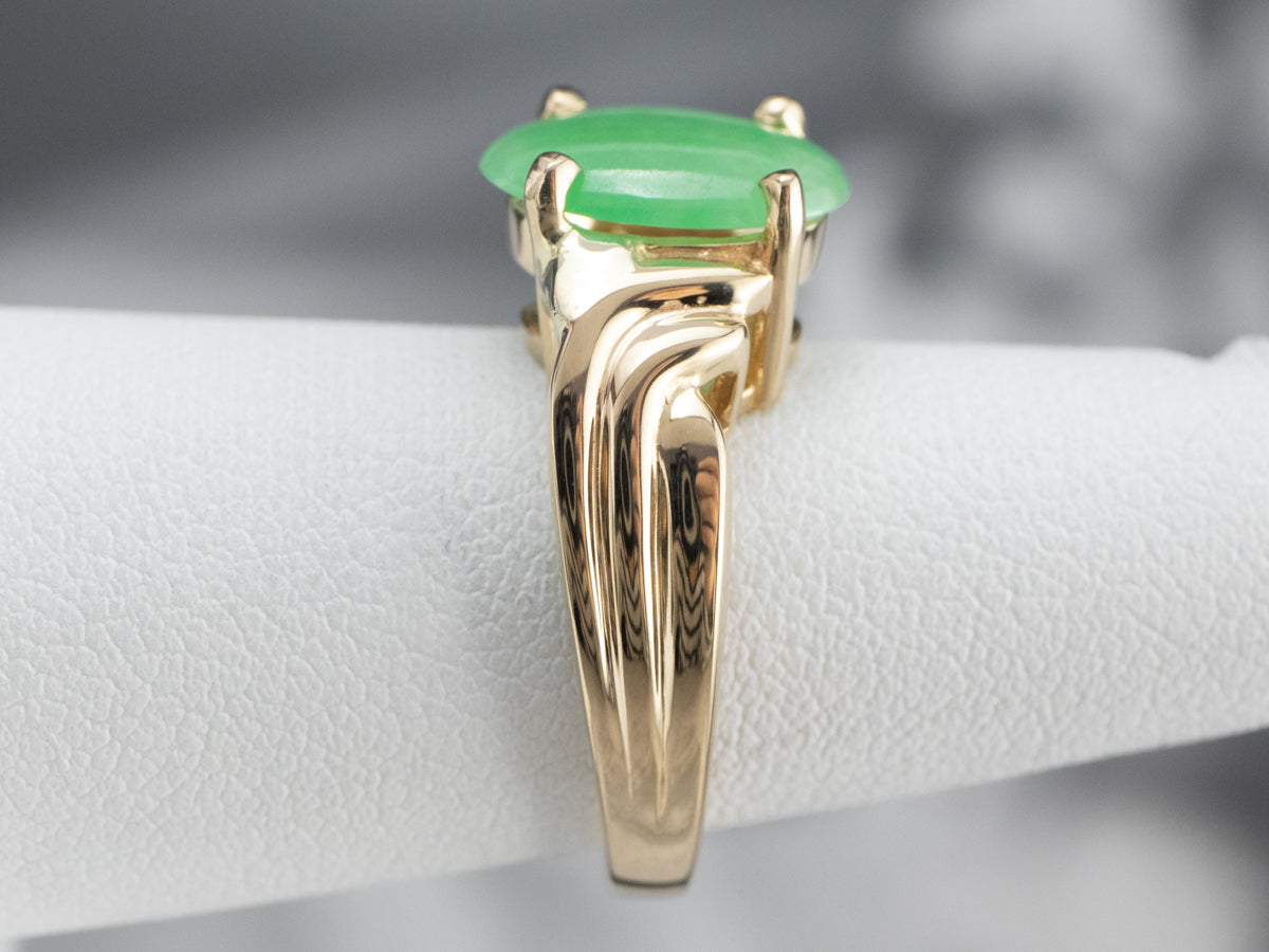 Vintage Dyed Jade Cocktail Ring