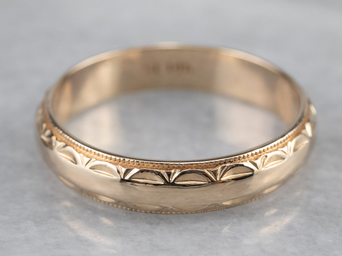 【Denmark】vintage リング 金メッキ 11-12号相当 USA製1920年代OSTBY&BARTON社アンティークイニシャル彫刻