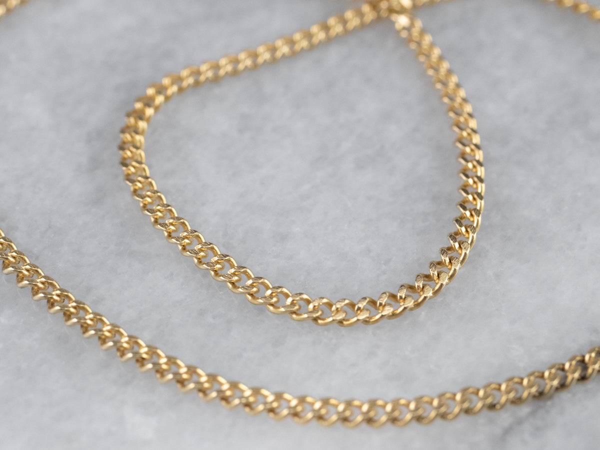 Vintage 18K Gold Curb Chain
