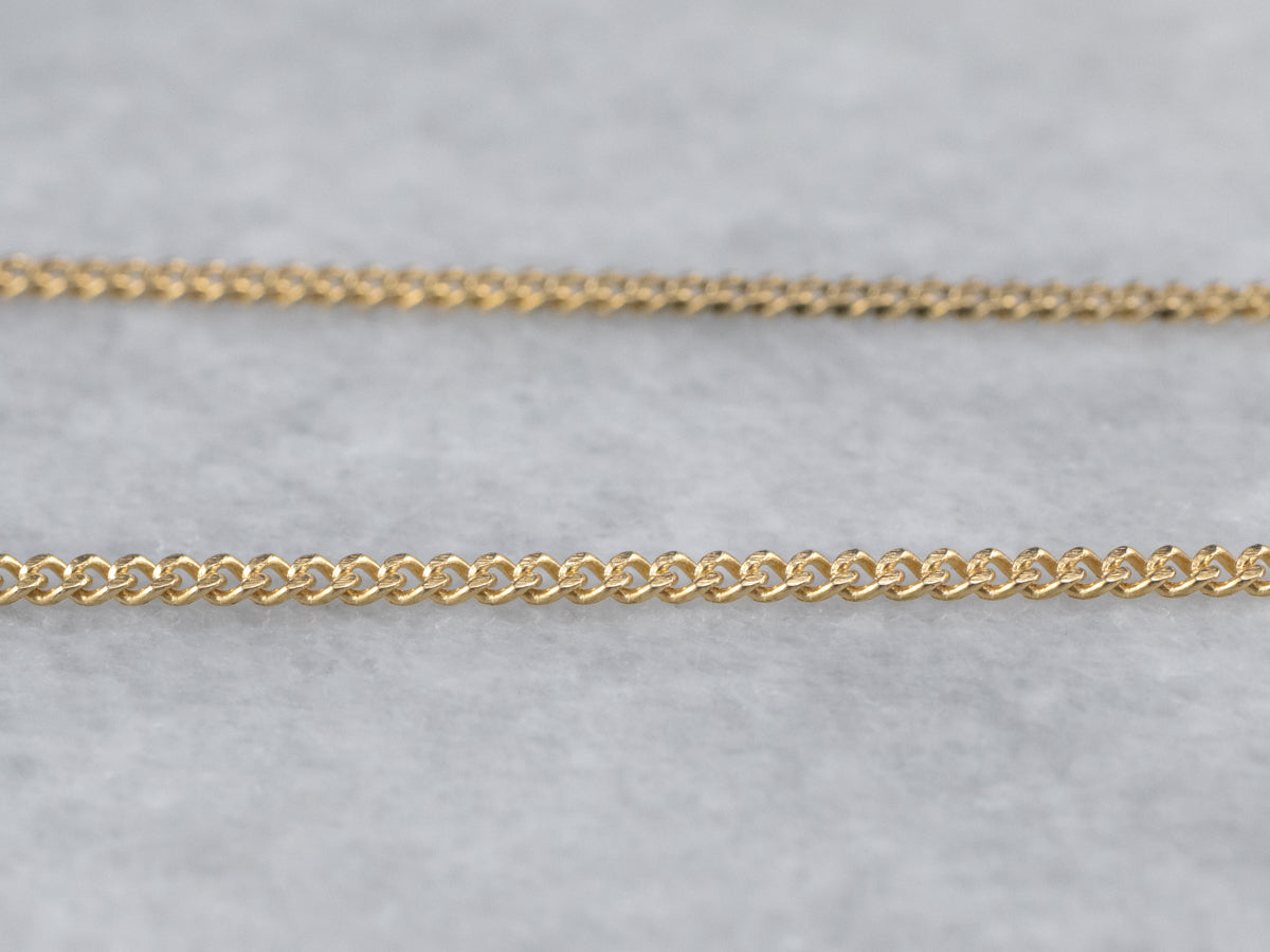 Vintage 18K Gold Curb Chain