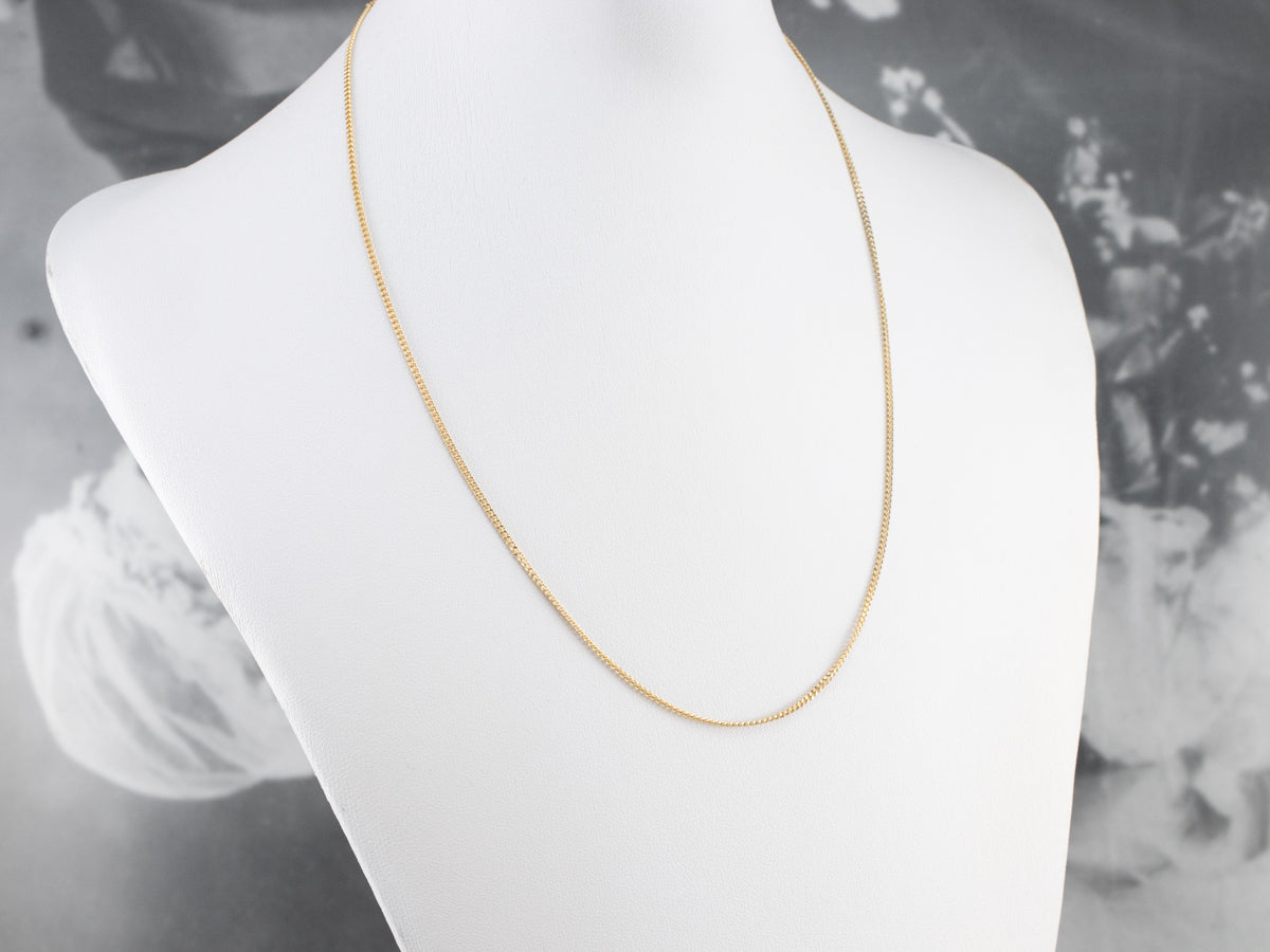 Vintage 18K Gold Curb Chain