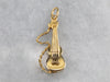 Vintage Yellow Gold Guitar Charm