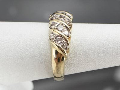 Vintage Gold Diamond Cocktail Ring