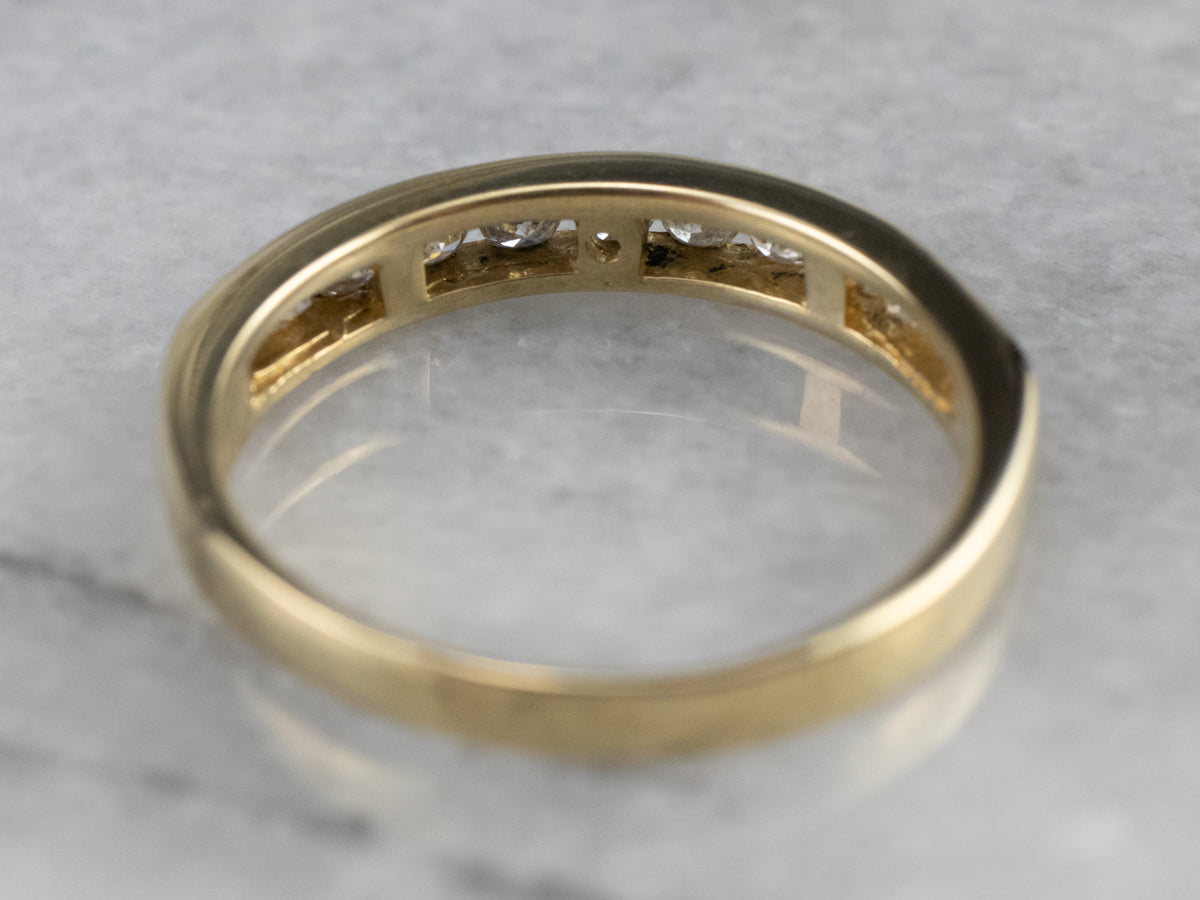 Channel Set Diamond Wedding Band