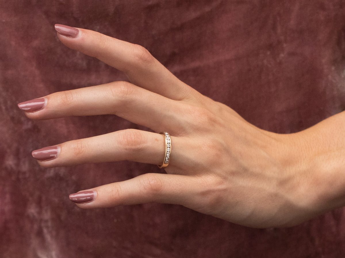 Channel Set Diamond Wedding Band