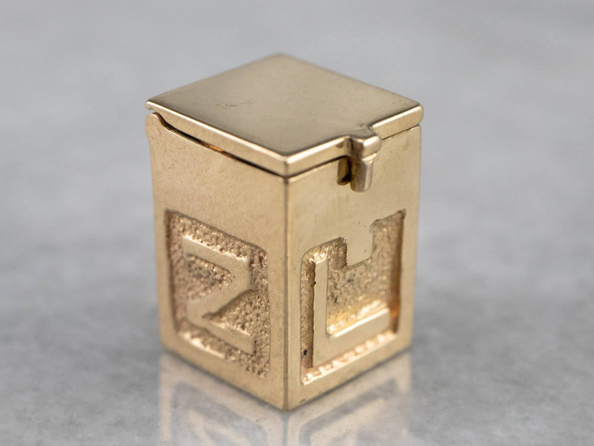 Vintage Enamel Jack in The Box Charm