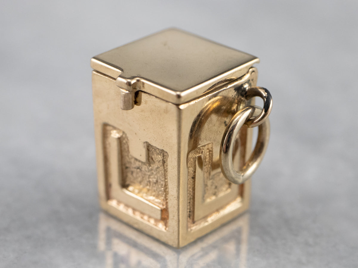 Vintage Enamel Jack in The Box Charm