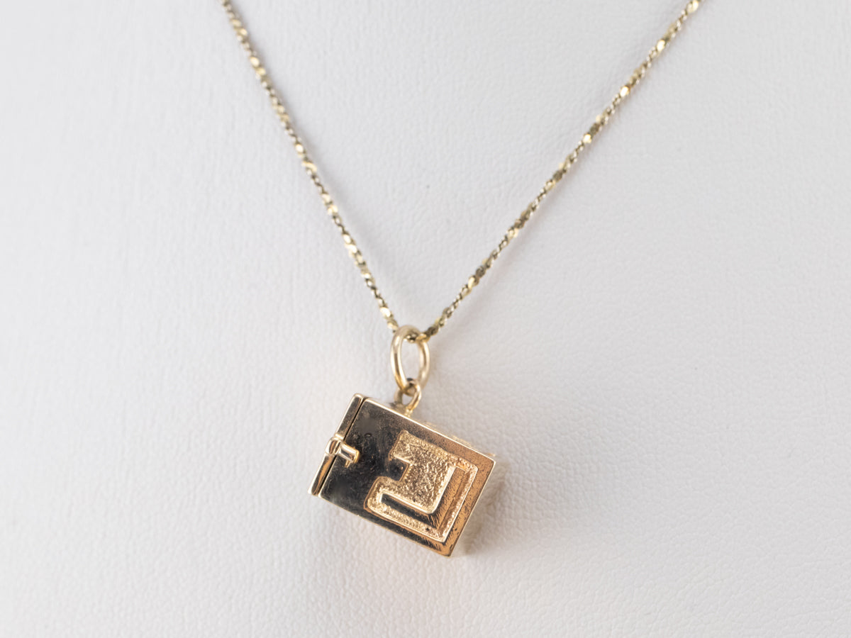 Vintage Enamel Jack in The Box Charm