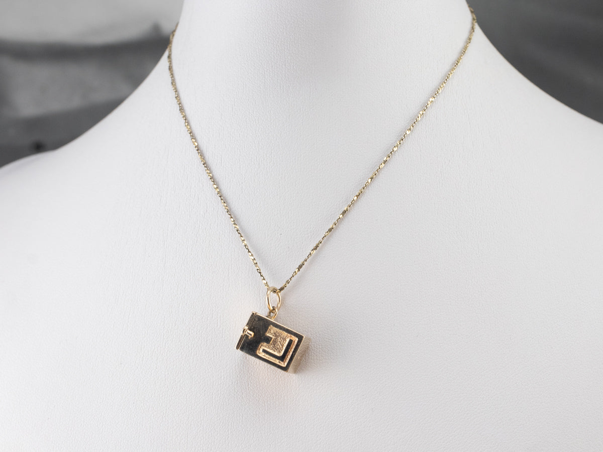 Vintage Enamel Jack in The Box Charm