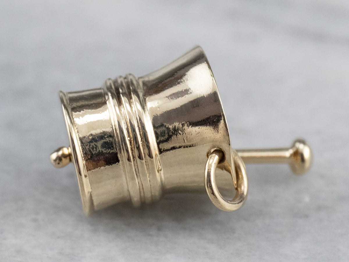 14K Gold Mortar and Pestle Charm