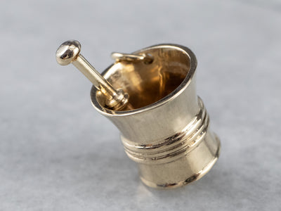 14K Gold Mortar and Pestle Charm