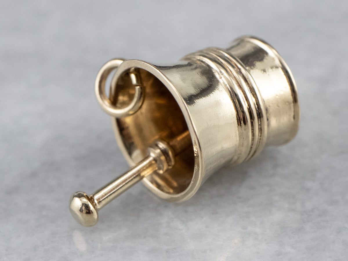 14K Gold Mortar and Pestle Charm