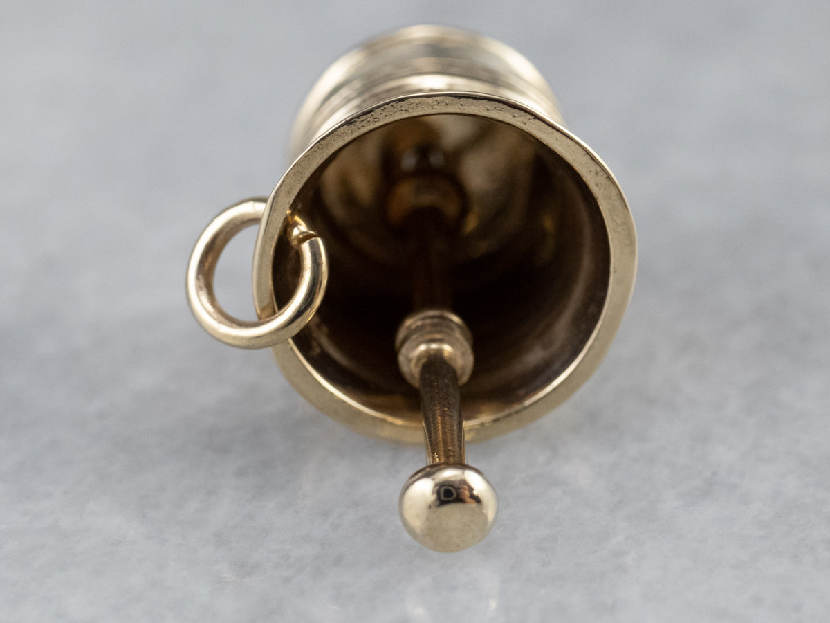 14K Gold Mortar and Pestle Charm