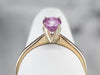 Pink Sapphire Gold Solitaire Engagement Ring