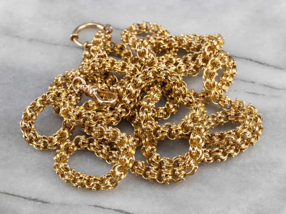 Ornate Victorian Era Gold Chain