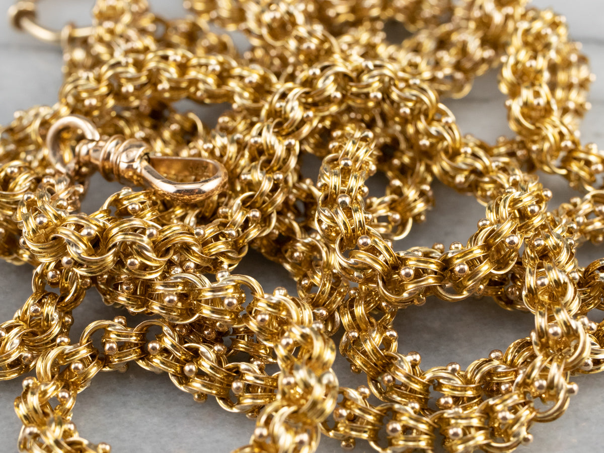 Ornate Victorian Era Gold Chain