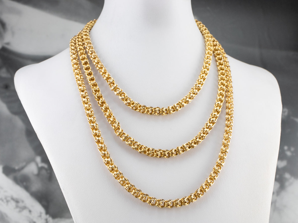 Ornate Victorian Era Gold Chain