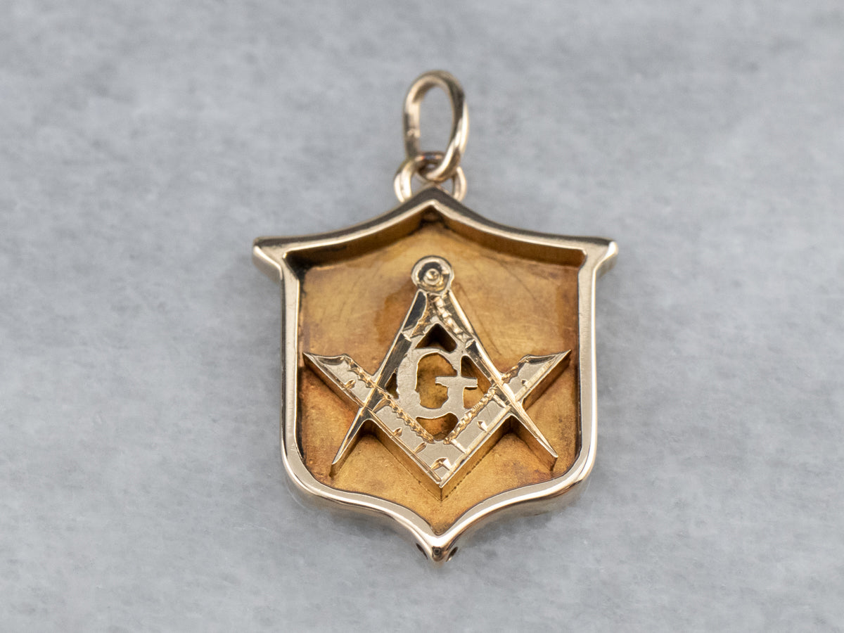 Vintage Gold Masonic Pendant