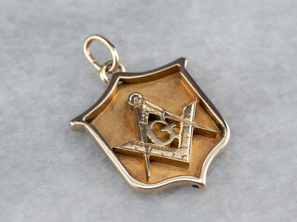 Vintage Gold Masonic Pendant