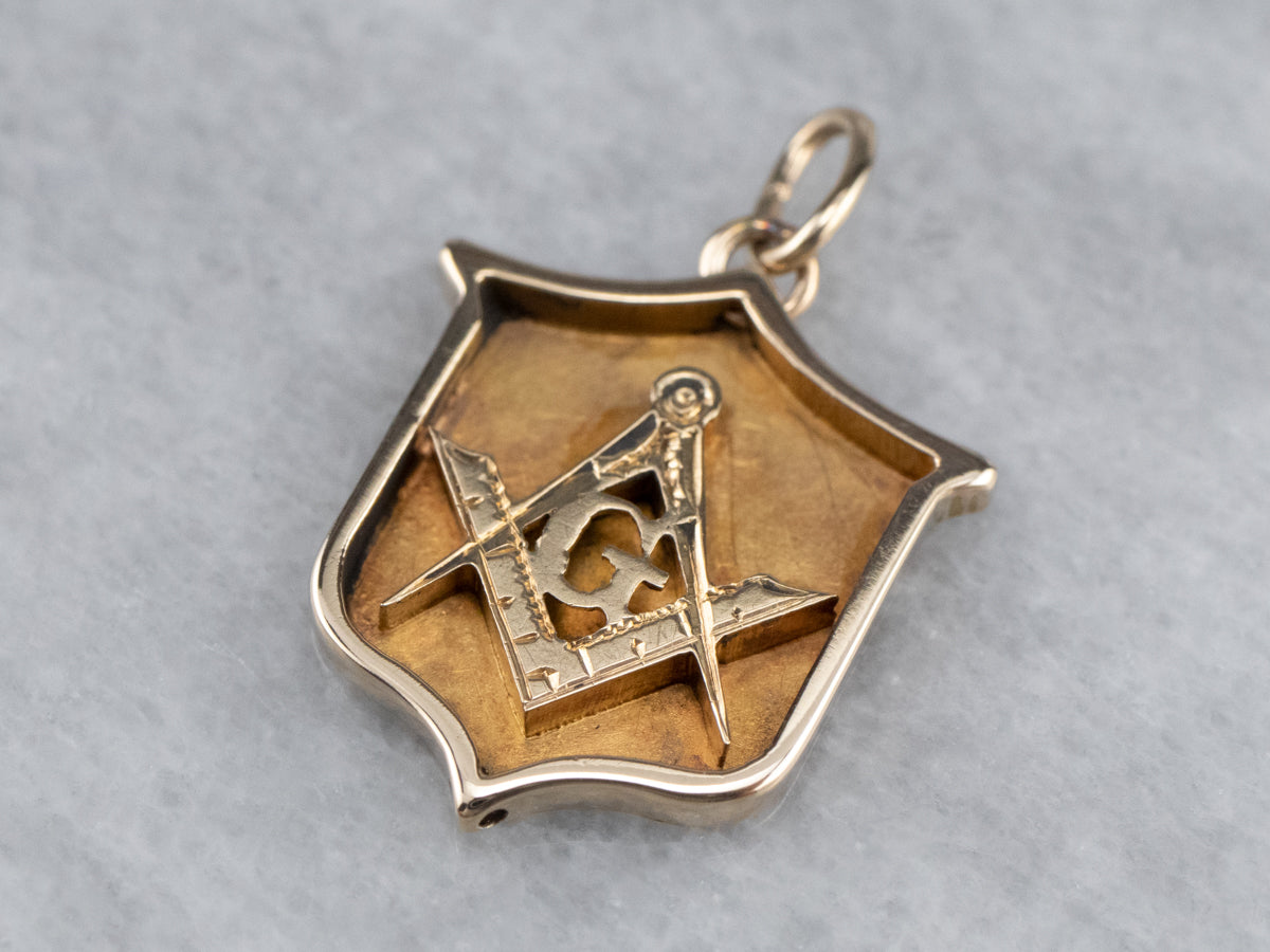 Vintage Gold Masonic Pendant