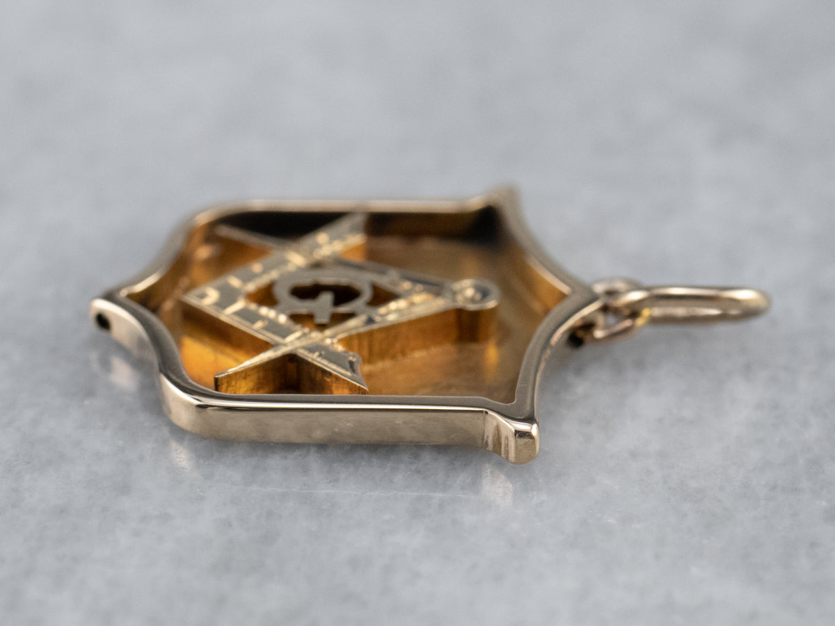Vintage Gold Masonic Pendant