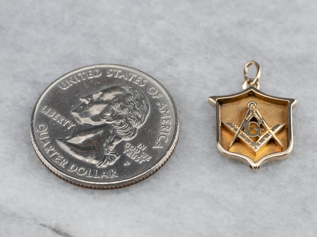 Vintage Gold Masonic Pendant