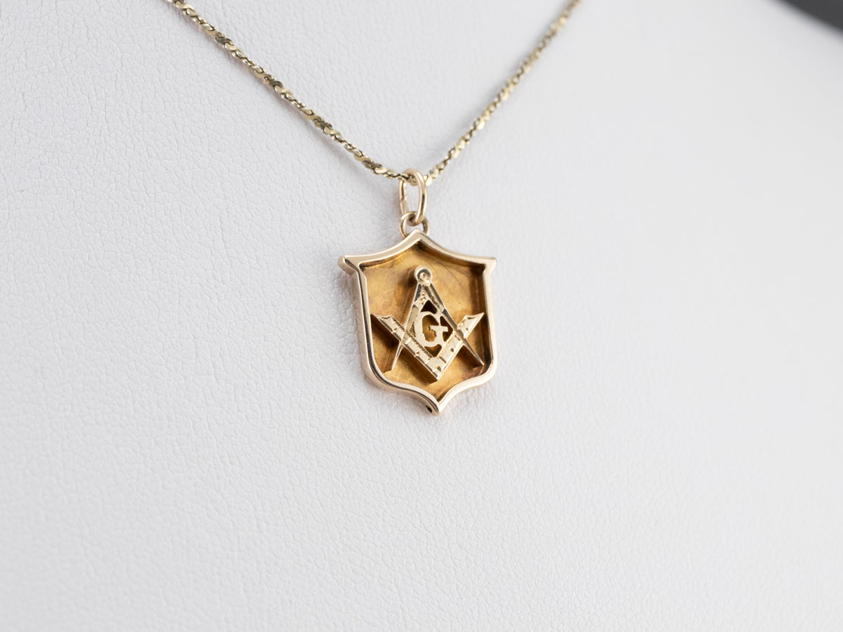 Vintage Gold Masonic Pendant