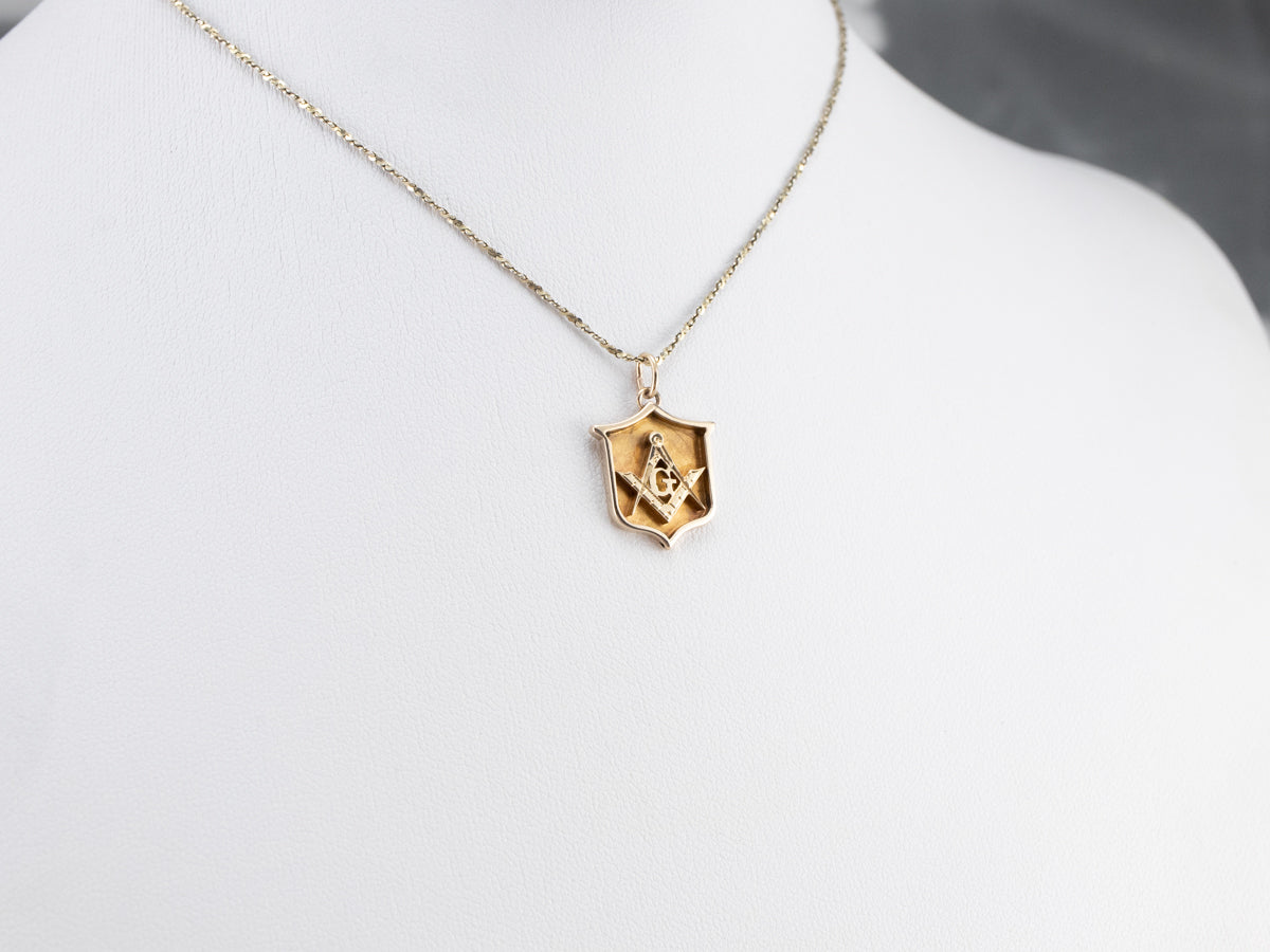 Vintage Gold Masonic Pendant