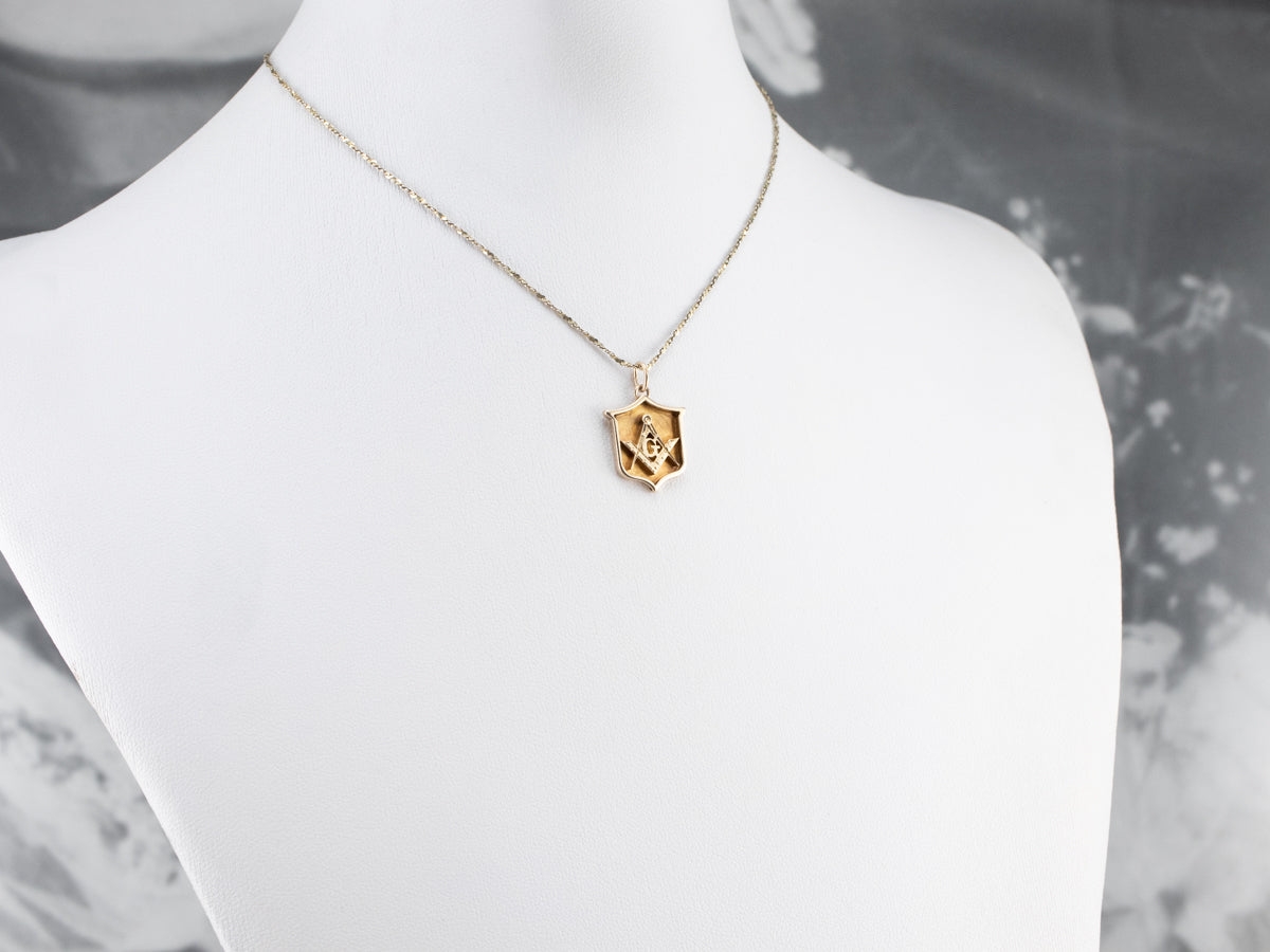 Vintage Gold Masonic Pendant