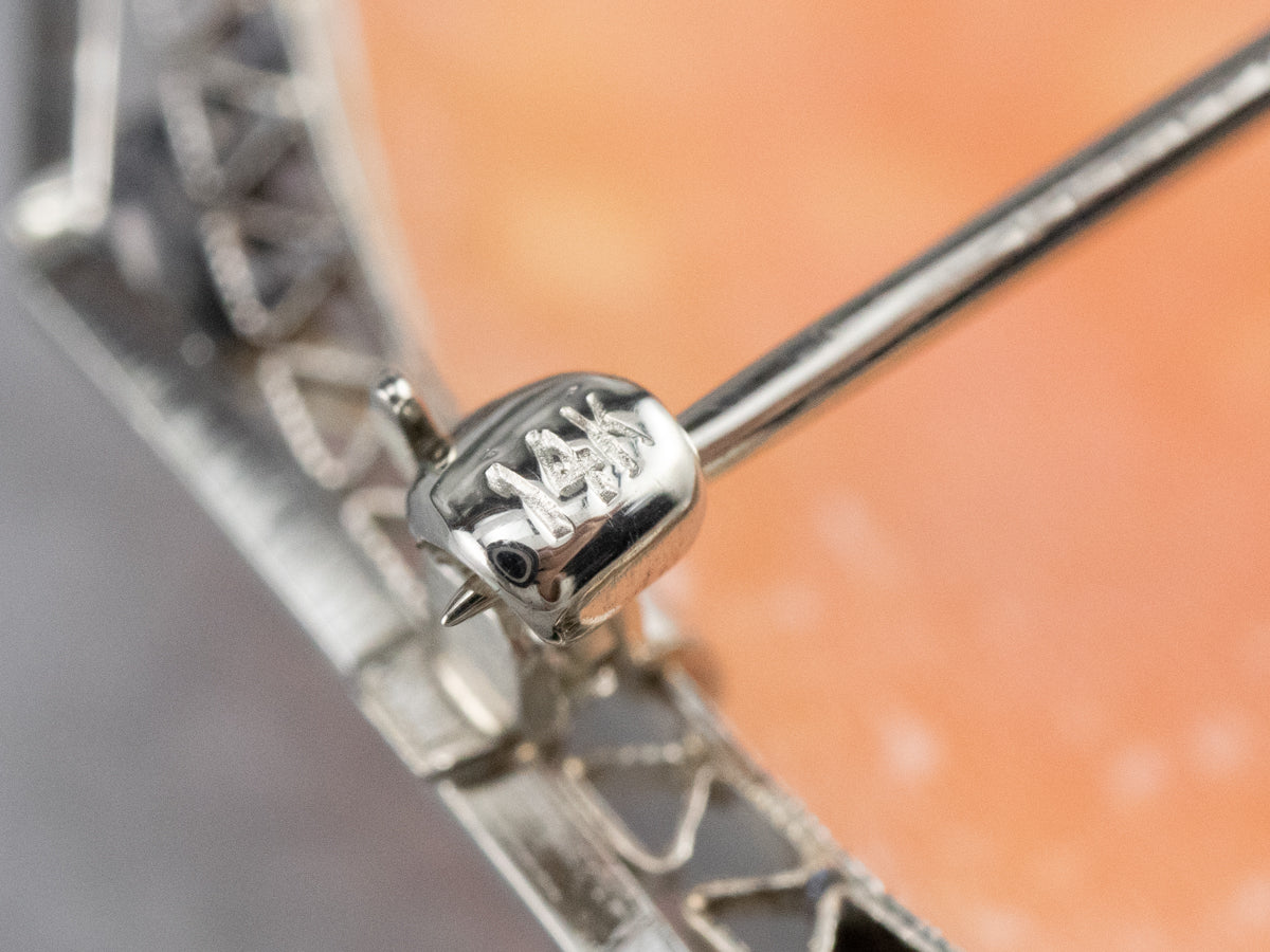 Art Deco Bacchante Maiden Cameo Brooch Pendant