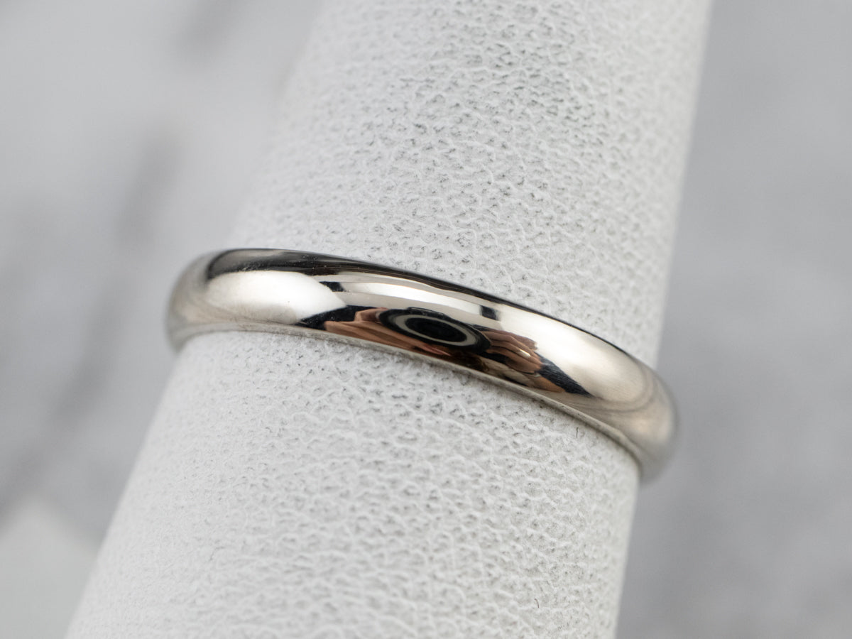 Thin White Gold Band