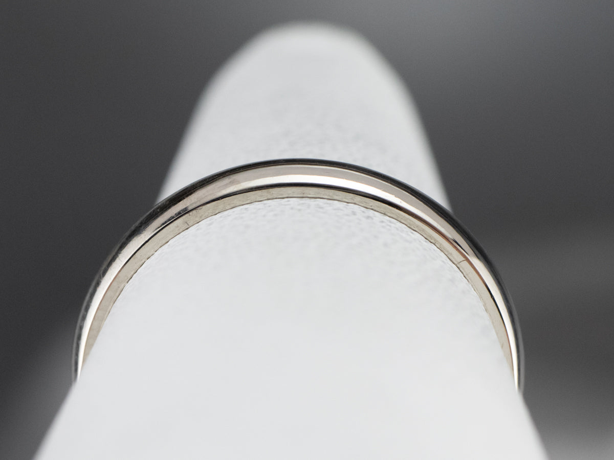 Thin White Gold Band