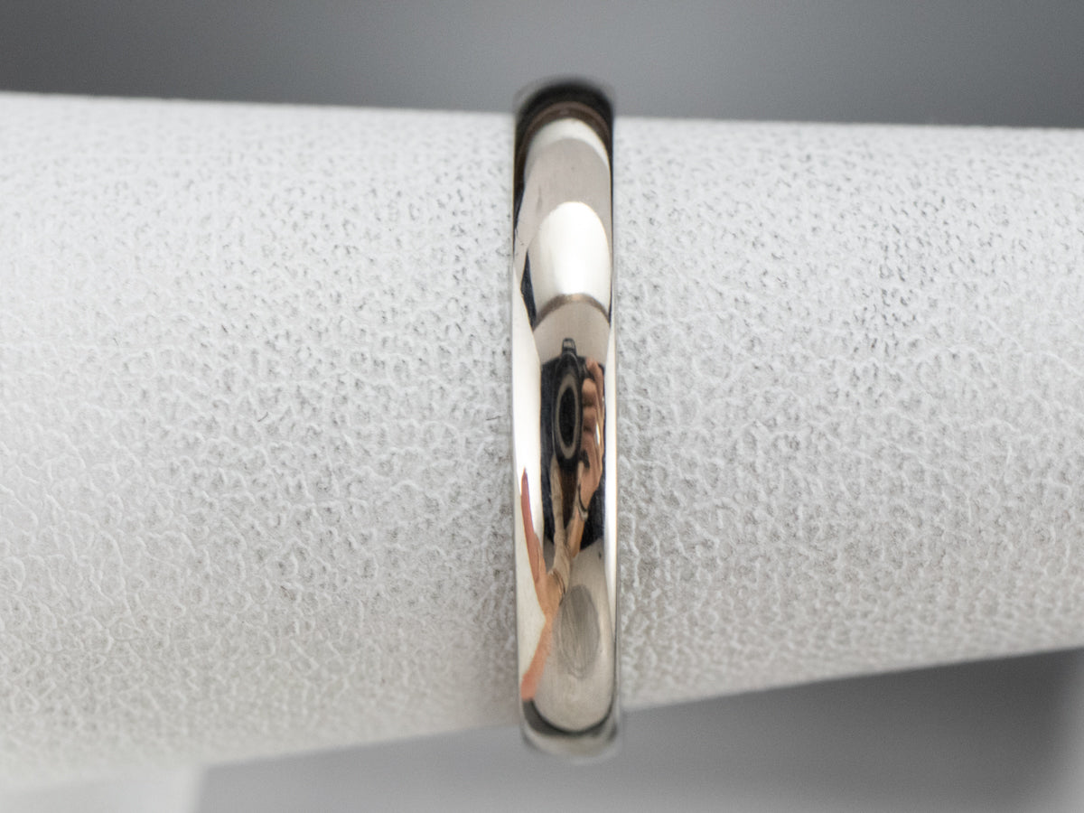 Thin White Gold Band