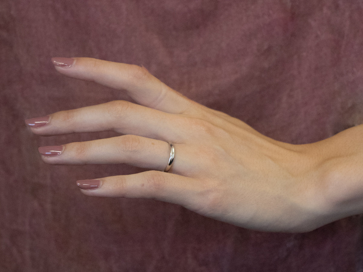 Thin White Gold Band